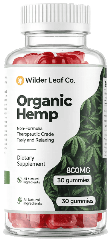 Wilder Leaf Co. Organic Hemp Gummies 800 mg – 30 oursons bouteille
